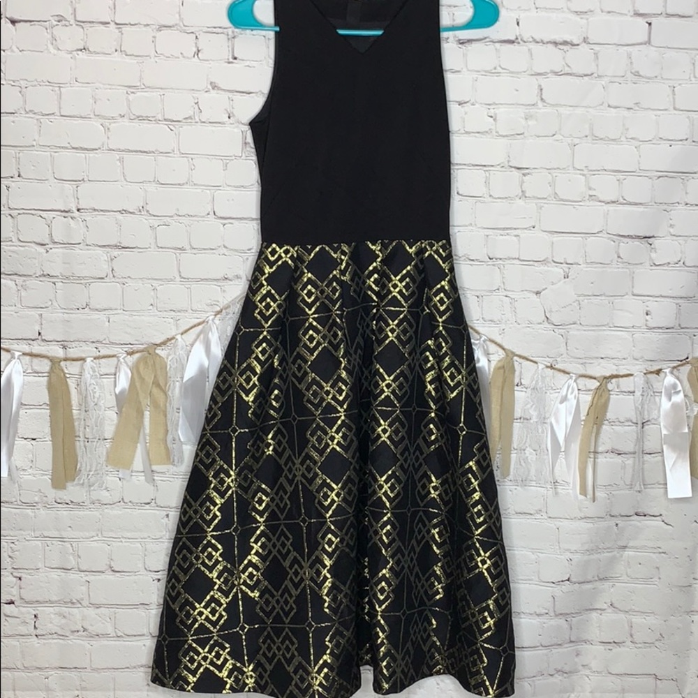 Ted Baker Dress sz 0 Jacquard Ballerina Flami Fit & Flare